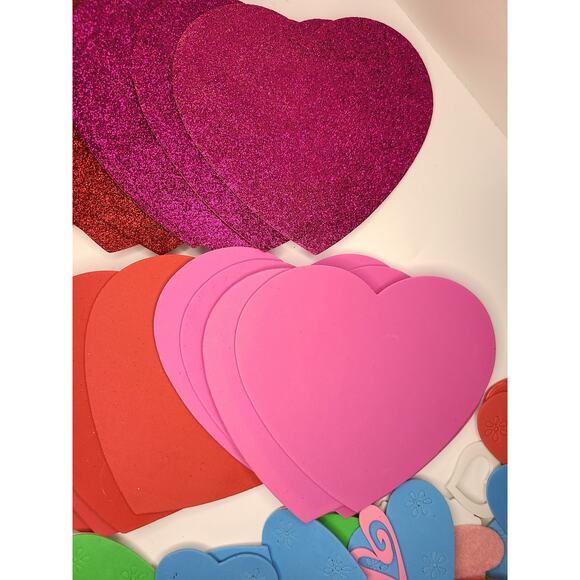 Heart Stickers Lot of 200 Foam Kids Crafting Scrapbooking Valentine - Picture 4 of 7